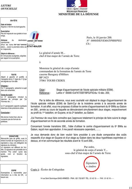 MÉMENTO DE CORRESPONDANCE MILITAIRE À L USAGE DE L OFFICIER D ÉTAT ...