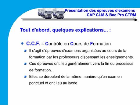 Présentation épreuves CAP CLM & BAC CTRM Pages 1 - 46 - Text Version ...