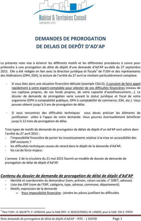 DEMANDES DE PROROGATION DE DELAIS DE DEPÔT D AD AP - PDF