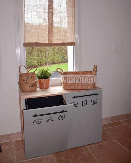 Visite déco : bienvenue chez Loisel Industry diy meuble à linge buanderie Loisel Industry - blog déco - clemaroundthecorner