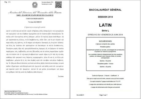Maturità / Bac : comparaison franco-italienne | La question du latin