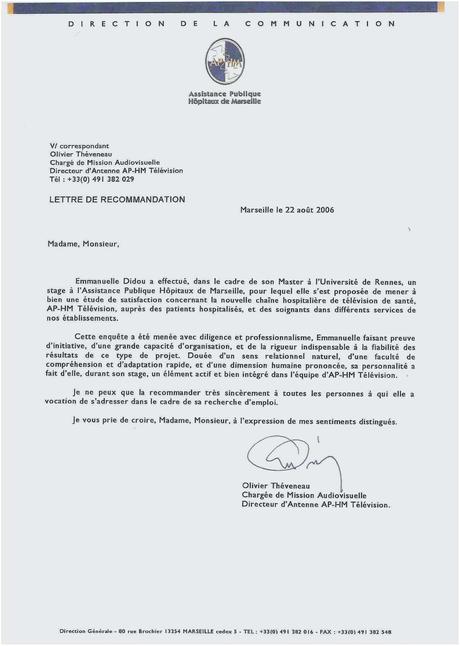 lettre de motivation recommandation  Paperblog