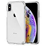 Spigen Coque iPhone X, Coque iPhone XS [Ultra Hybrid] Transparente, Protection Coin AIR Cushion, Bumper Renforcé en Silicone, Dos Rigide en PC Compatible avec iPhone X/XS