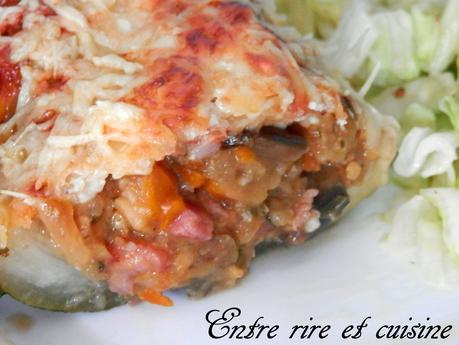 Courgette farcie aux légumes d'été...lutte contre la grisaille