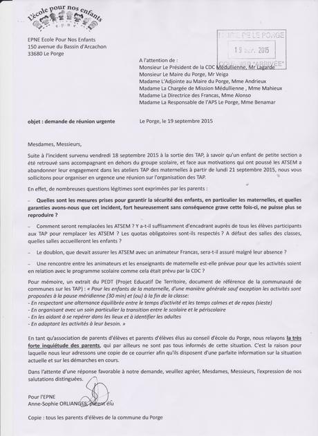 Lettre 18/09/2015- demande de réunion urgente TAP | E.P.N.E. Le ...