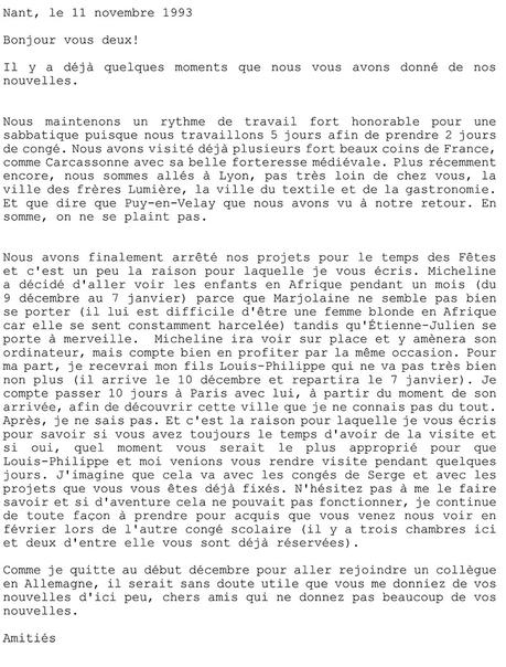 Lettre Pour Donner Des Nouvelles A Decouvrir