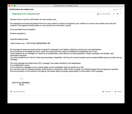 mail de confirmation de rdv - Modele et exemple de lettre