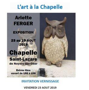 Exposition Noyers-sur-cher-  La Chapelle Saint-Lazare-   exposition Arlette FERGER