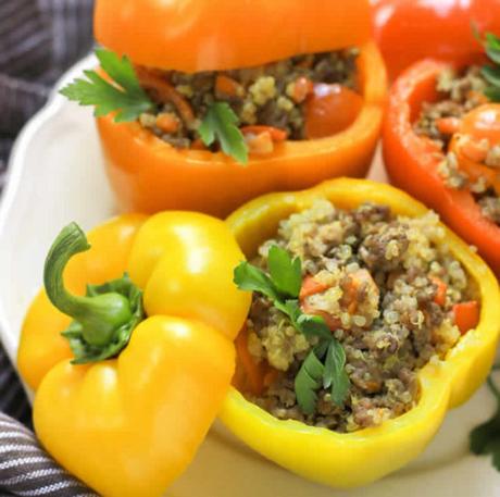 Poivrons farcis viande hachée au thermomix