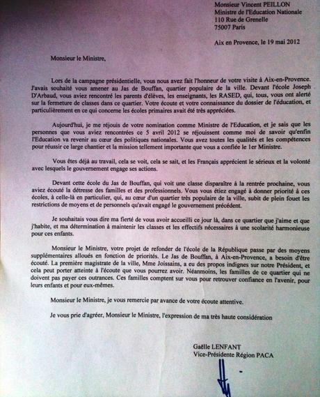 Lettre à Vincent Peillon, ministre de l'Education nationale - Le ...