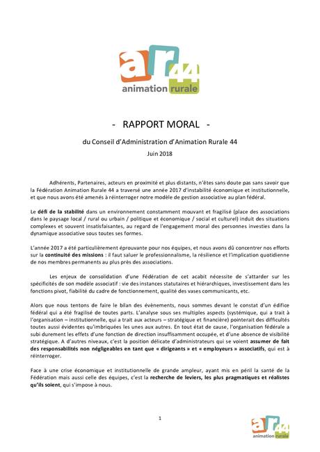 qu’est ce qu’un rapport moral  À Lire