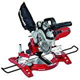 Meilleures scies à onglet Einhell Scie à onglet radiale TC-MS 2112 (1600 W, Largeur de coupe maximale : 120 mm, Table pivotante, Tête de scie inclinable, Sac à poussière et blocage de sécurité)