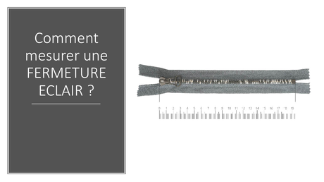 Remplacer un Curseur ou Zip de fermeture éclair comment mésurer la taille d'une fermeture éclair