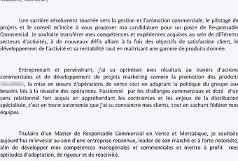 Exemple De Lettre De Candidature Cse : Modèle De Lettre Pour