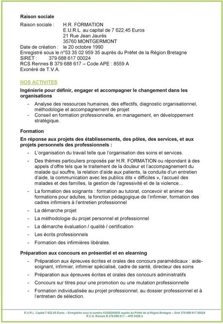 NOS RESSOURCES NOTRE ÉQUIPE NOS FORMATIONS - PDF
