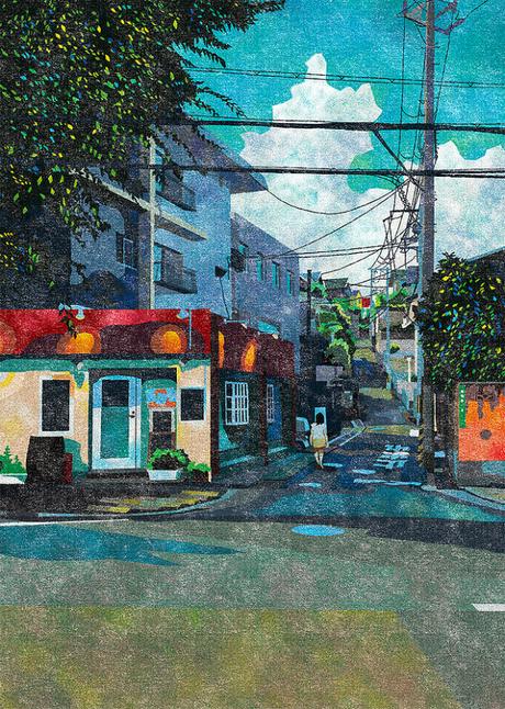 Des scènes de rue ordinaires du Japon illustrées par Masashi Shimakawa