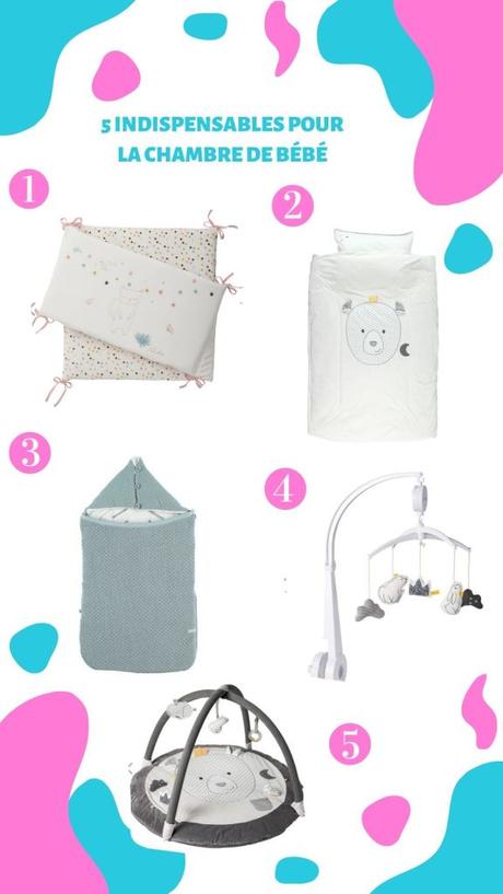 Tour de lit, tapis d’éveil… 5 indispensables pour la déco de chambre de bébé