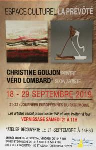 Espace Culturel « La Prévôté »  Saint – Aignan sur Cher -Exposition Christine Goujon et Véro Lombard -18/29 Septembre 2019