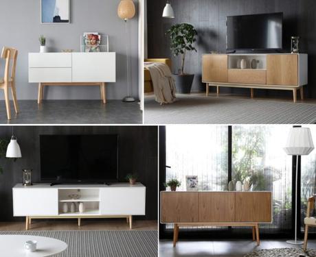 meuble buffet scandinave conseil agencer aménager coin tv