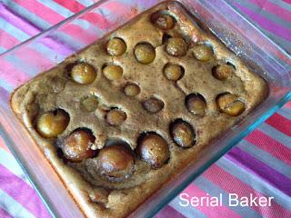 Clafoutis aux mirabelles, fromage blanc et noisette Clafoutis aux mirabelles, fromage blanc et noisette