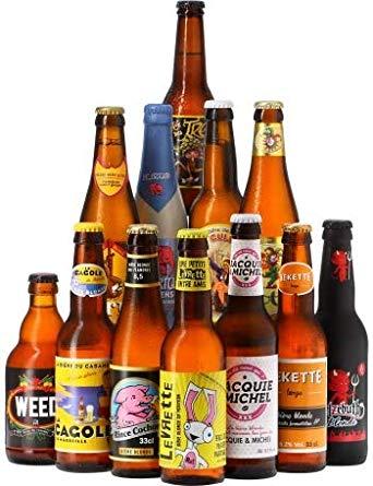 Idée de cadeau Bière. Assortiment Bières Humour Pack 12 Bières de 25 à 33cl Idée
