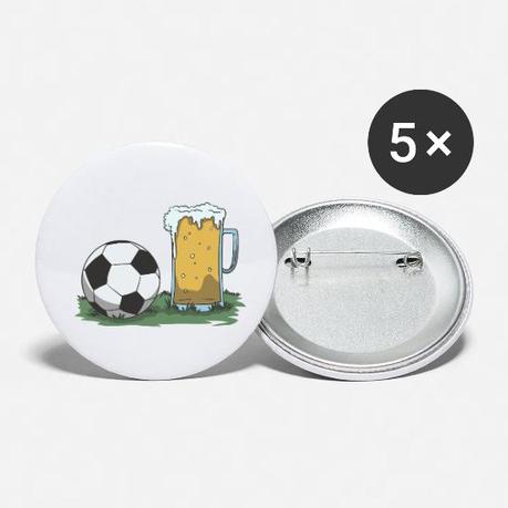 Idée Cadeau Bière.Idée Cadeau Football Et Bière Lot De 5 Petits Insignes 25 Mm Blanc