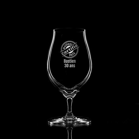 Idée cadeau Bière.Idée cadeau d'anniversaire 18 ans en verre certifié verre à bière en cristal gravé