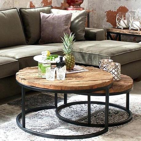 coffee table arrangements decor reclaimed wood round coffee table decor in round coffee table decor plan