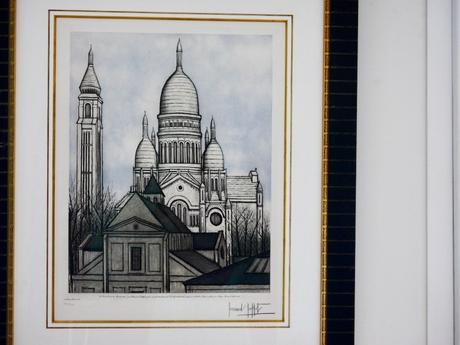 lithographie Bernard Buffet dessin crayon fusin Sacre Coeur Montmartre