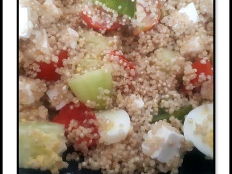 Salade quinoa, concombre, tomates, feta