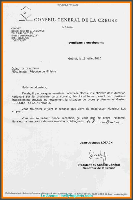 lettre de demission lycee - Modele et exemple de lettre