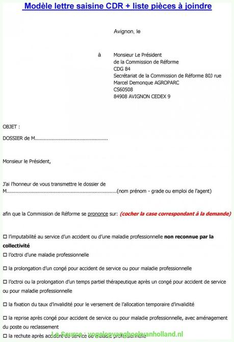 modele lettre maladie professionnelle fonction publique - Paperblog