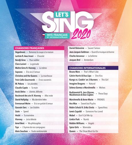Let’s Sing 2020 : Playlist officielle et mode multijoueur
