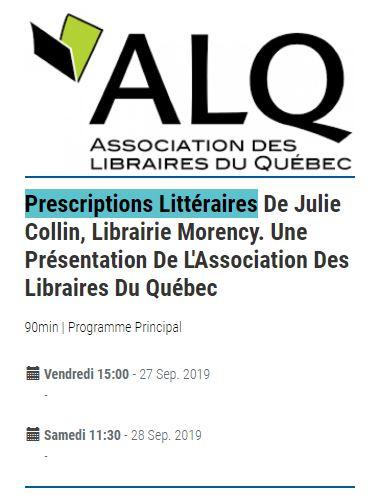Mes prescriptions littéraires au Salon du livre du Saguenay–Lac-Saint-Jean