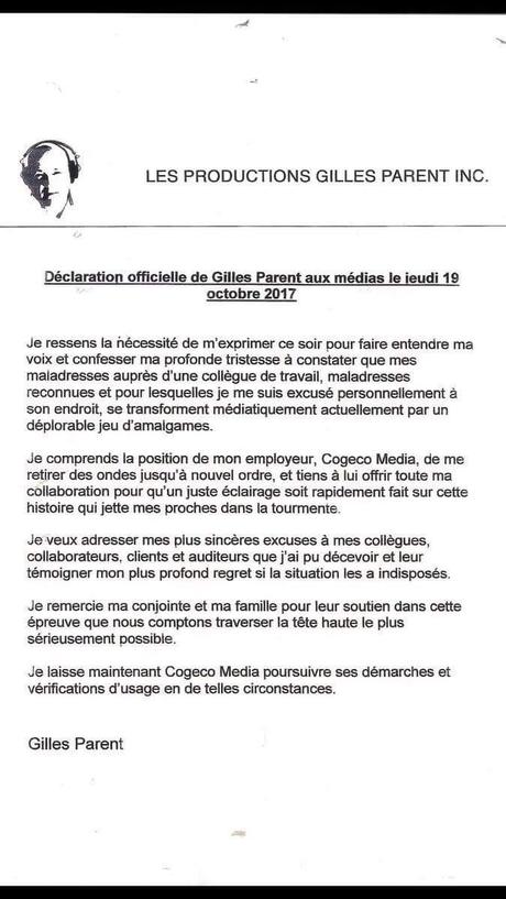 declaration officielle Déclaration officielle de Gilles Parent – Radio Monde et cie