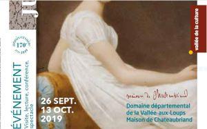 Hommage à Juliette Récamier -Maison de Chateaubriand- 26 Septembre-13 Octobre 2019