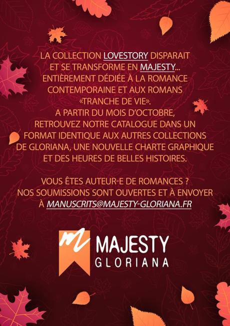 La nouvelle collection « MAJESTY » des éditions Gloriana