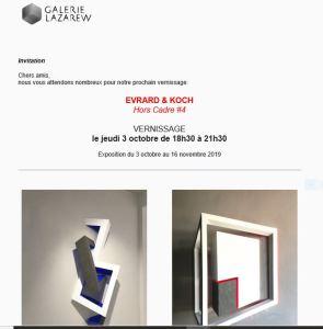 Galerie Lazarew    » Evrard & Koch  » à partir du 3 Octobre 2019