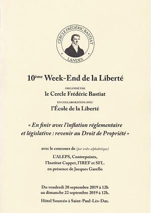 10e Week-End de la Liberté du Cercle Frédéric Bastiat, à Saint-Paul-lès-Dax 1/3