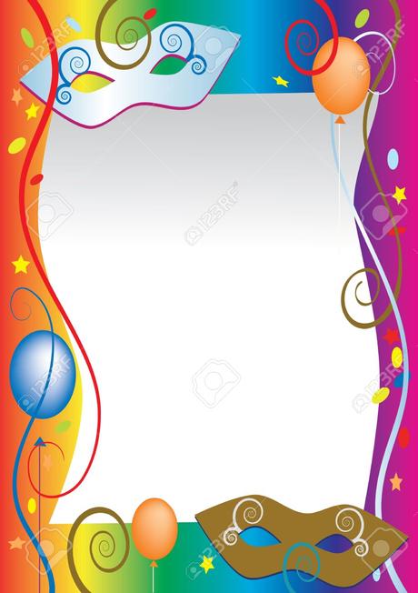 Contexte pour le carnaval et invitation de fête cartes avec des ballons colorés et des confettis.
