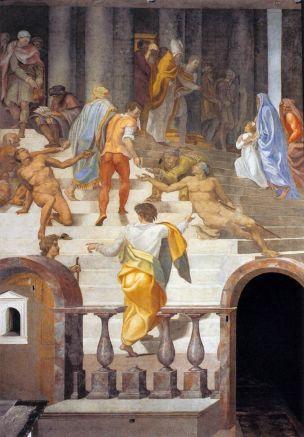 Daniele-Da-Volterra-1555 The-Presentation-of-the-Virgin Fresque Trinite des Monts