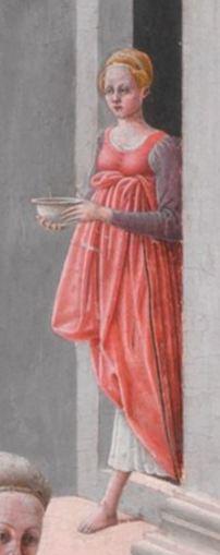 Fra Carnevale 1467 La naissance de la Vierge MET detail porteuse eau