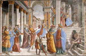 Ghirlandaio 1486-90 Presentation_of_the_Virgin_at_the_Temple , Chapelle Tornabuoni Santa Maria Novella