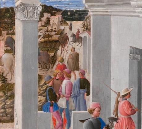 Fra Carnevale 1467 La naissance de la Vierge MET appentis detail