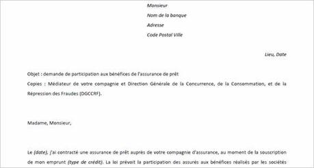 Courrier Rachat De Credit