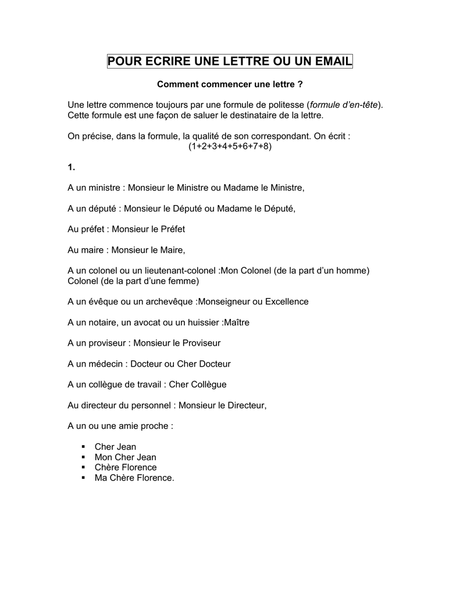 formule de politesse pour un huissier - Modele et exemple de ...