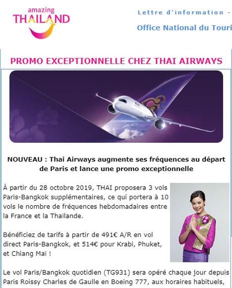 promo avion Thaï Airways