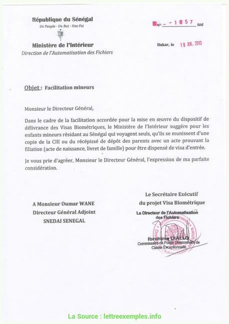 Idéal Exemple De Lettre De Procuration Pour Demande De Visa ...