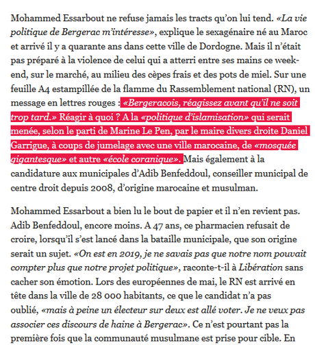 #racisme : le candidat #RN de #Bergerac prend #Zemmour au pied de la lettre