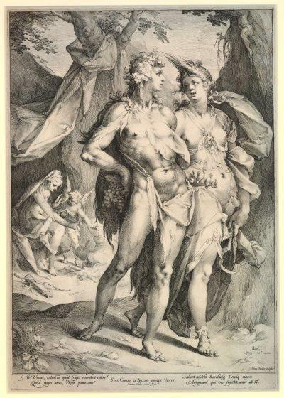 Spranger 1590 gravure de Muller Sine Cerere et Baccho friget Venus